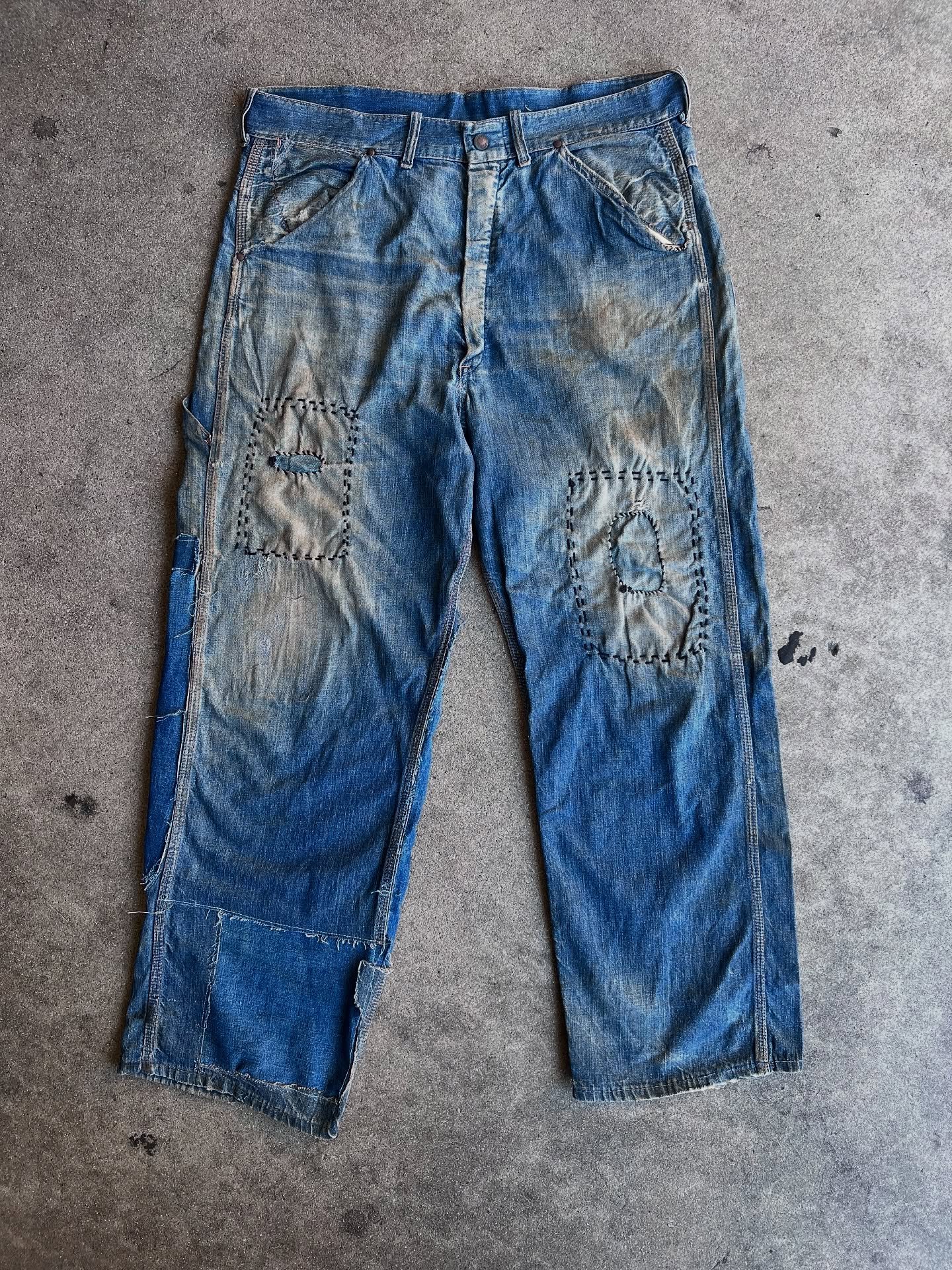 Vintage repaired work pants